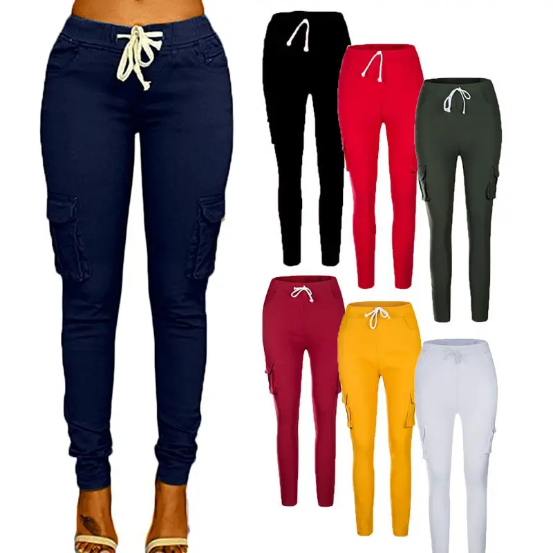 S-4XL Hot Sale Custom Women Gym Tights Sweat Jogger Pants Sweatpants Pocket Gym Custom Jogger plus size women's pants