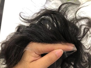 Peluca de tupé natural para hombre <span class=keywords><strong>BQ</strong></span>, tienda de pelucas en línea de Alibaba, cabello Remy <span class=keywords><strong>HD</strong></span> IG, encaje de tupé de grado de cabello indio - Product Image 5