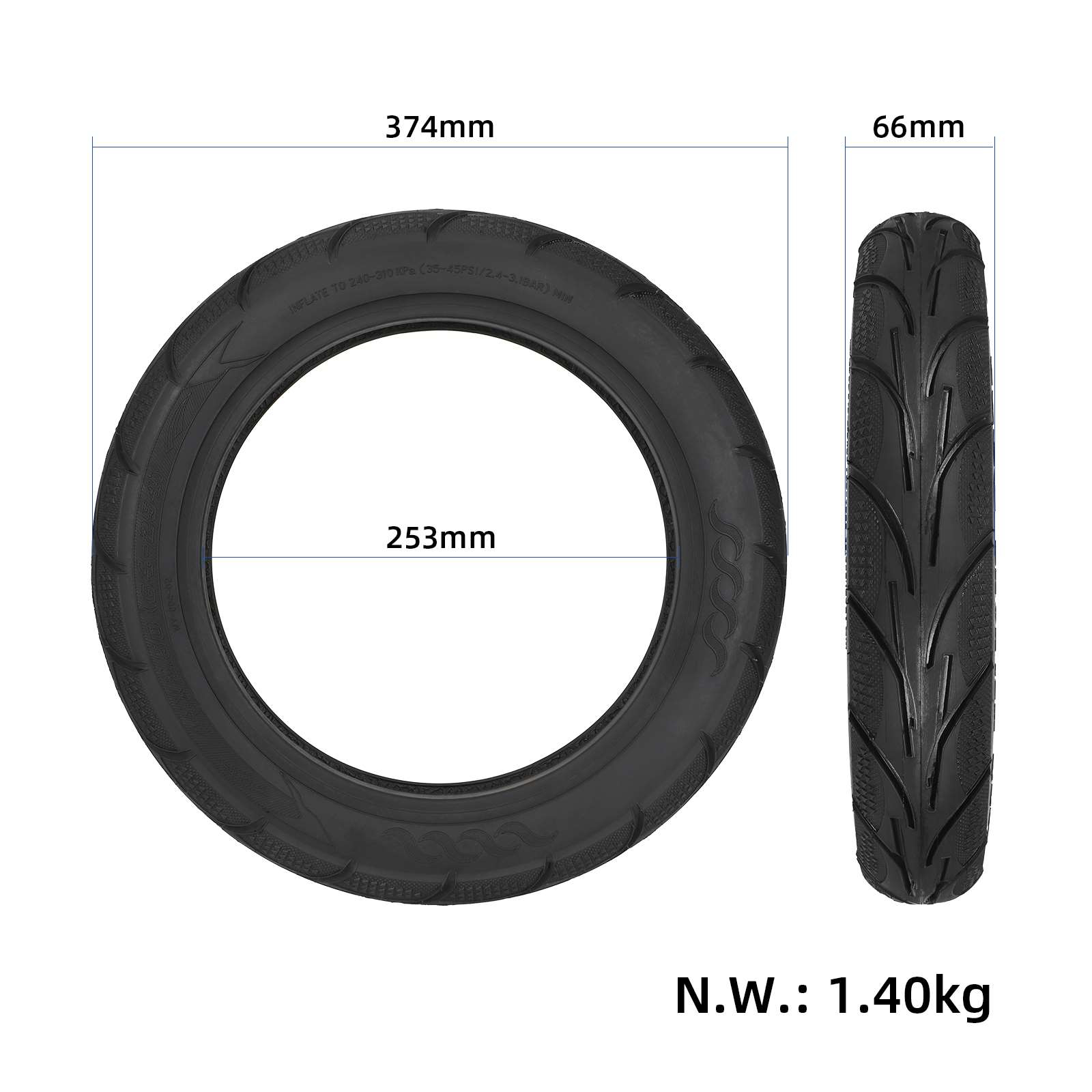 14*2.50 (64-254) Tubeless Tire3253.00
