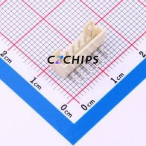 ZX-PH2.0-6PWZ-GW Wire-to-Board Pin Header Bent Lead Through Hole,P=2mm Connector 1x6P 2mm Right Angle Insert PH - Product Image 1