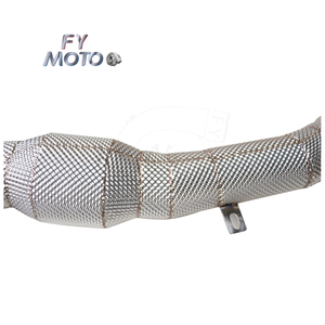 لأودي S6 RS6 4G C7 RS7 Downpipe + أنبوب أمامي مجهز بدرع حراري - Product Image 5