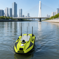 IBoat BSA 6kg USV de relevé ultra-portable 980mm 7m/s 10h BDS RTK ±8mm Sondeur intégré 300m Sonar à ondes millimétriques pour relevé transversal de rivière