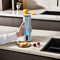 Bouteille Générateur d'Eau Hydrogénée Intelligente Térahertz 5001-10000 PPB avec Base de Recharge Sans Fil pour Usage Domestique et Extérieur Alimentée par Batterie