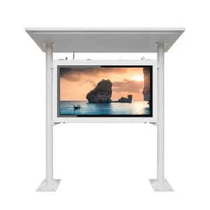 Máquina de publicidad al aire libre con dosel con energía solar | Pantalla LED a prueba de lluvia con refugio de ahorro de energía - Product Image 1