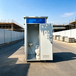 Cabine de toilettes mobile durable, préfabriquée et portable <span class=keywords><strong>avec</strong></span> toilettes en céramique pour les parcs publics et les installations municipales - Product Image 1