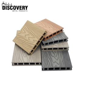 Panneaux de clôture horizontaux modulaires 3D modernes en aluminium <span class=keywords><strong>et</strong></span> métal, traitement naturel enduit du cadre WPC pour faciliter la maison <span class=keywords><strong>et</strong></span> le jardin extérieur - Product Image 5