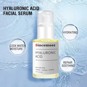 Oem Private Label Hyaluronic Acid Face Serum Skin Care Fade Dark Spots Moisturizing Anti-Wrinkle Natural Facial Serum