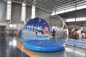 <span class=keywords><strong>Supermercado</strong></span> burbuja cabina de fotos Navidad aire soplado globo de nieve inflable para la venta - Product Image 4