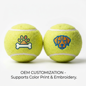 Ballon <span class=keywords><strong>de</strong></span> tennis géant pour animaux <span class=keywords><strong>de</strong></span> compagnie, jouet pour chien, vente chaude, personnalisable avec logo OEM, en polyester et caoutchouc, écologique, durable, couineur, à mâcher - Product Image 5