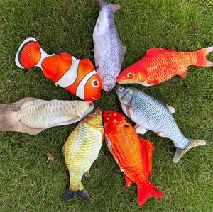 Jouet de poisson électrique en peluche, poisson réaliste qui bouge pour enfants et animaux de compagnie, poupée de poisson interactive qui se contorce - Product Image 2