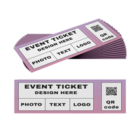 Billets d'événement de code qr d'impression personnalisée en usine