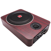 Caisson de Basses Actif Ultra-plat Kuerl Audio Auto 8 Pouces 12V avec Boîtier MDF et Tweeter