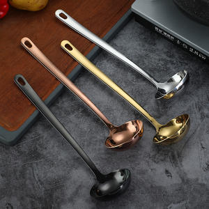 Lüks 18/10 paslanmaz çelik otel kaşık seti restoran büfe için kase ve çorba kepçesi kaşık ile ayakta tencere hizmet - Product Image 2