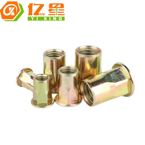 Écrous à riveter moletés à tête plate en acier inoxydable 304, norme DIN965, inserts filetés en acier au carbone, écrous à riveter aveugles à extrémité ouverte - Product Image 4