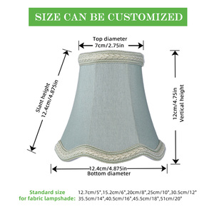 Chandelier Light <strong>Shade</strong> Scalloped Shape Wall Sconce <strong>Lamp</strong> <strong>Shade</strong> Traditional Lampshade Duck Egg <strong>Green</strong> Color Wall <strong>Lamp</strong> Cover - Product Image 2