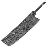 Lame de couteau de cuisine en acier Damas à haute teneur en carbone, 67 couches, avec lame Nakiri thermolaquée noire, compatible avec logo OEM personnalisé