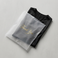 Sacs en plastique PE mats givrés avec logo personnalisé, fermeture éclair refermable, emballage recyclé pour vêtements, t-shirts, sous-vêtements, 100 pièces