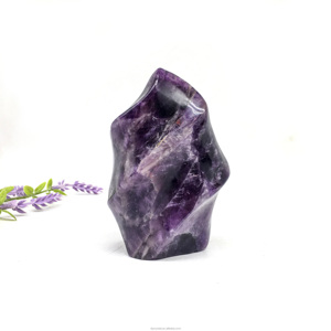 Cristal d'améthyste rêveuse naturelle pour la guérison énergétique, cristal de torche poli, améthyste rêveuse violette pour la décoration Feng Shui - Product Image 3