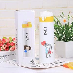 Vaso de Agua de Doble Pared de Vidrio Creativo y Colorido, Linda Botella de Plástico de 400 ml, Aislamiento Térmico Ecológico para Amantes del Camping - Product Image 4