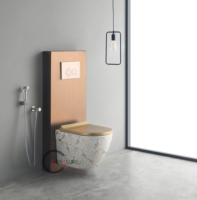 Toilettes de luxe suspendues au mur, salle de bain, Commode flottante en céramique, fermeture murale, toilettes