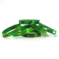 Bracelet en Silicone/Caoutchouc Dinosaure Gaufré, Logo Personnalisé, Commande en Gros, Cadeau/Souvenir pour Fête d'Anniversaire d'Enfants