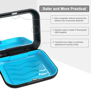 새로운 사용자 정의 UV 교정 마우스 가드 케이스 교정기 케이스 얼라이너 박스 치과 크라운 리테이너 케이스