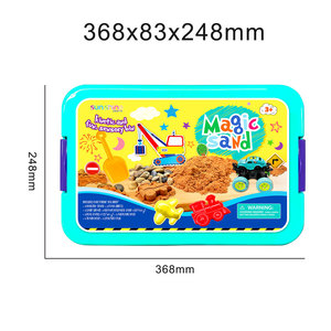 Kit de <span class=keywords><strong>sable</strong></span> artistique pour enfants certifié UE avec <span class=keywords><strong>bac</strong></span> à <span class=keywords><strong>sable</strong></span>, cadeau d'anniversaire pour garçon et fille, avec 1 lb de <span class=keywords><strong>sable</strong></span> brun et moule de train - Product Image 2