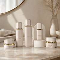 Flacon de luxe en verre pour soins de la peau, pot à crème ovale avec couvercle de forme unique, 120 ml, 100 ml, 30 ml, 50 g, contenants cosmétiques en gros