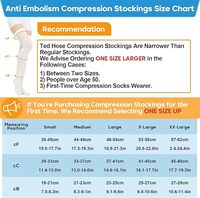 Compresseur Professionnel 15-21 MmHg T.E.D. Bas cuissardes blancs unis anti-embolie et antithrombotiques pour femmes, pour patients souffrant de problèmes veineux
