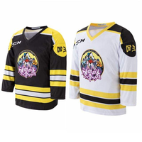 Maillots de hockey sur glace en polyester à sublimation intégrale, uniformes d'équipe personnalisés, survêtement, t-shirt pour vêtements de sport