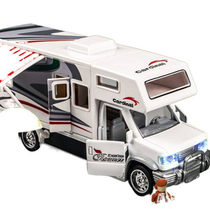 Véhicule miniature à rétrofriction en alliage Cardinal pour garçons, ensemble de jeu de simulation de camping - Product Image 1
