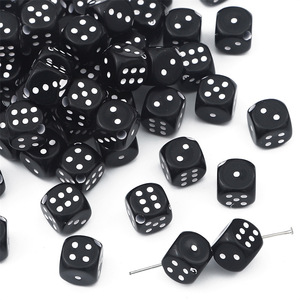 Special Offer 10mm <b>Black</b> Rounded Dice No. 10 Table Game Accessories Cross-Border Supply 1cm - Product Image 6