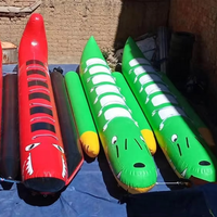 Jeux aquatiques gonflables WINSUN Team Building Dragon Fish Banana Boats pour 6 à 10 passagers, jeux sportifs aquatiques gonflables