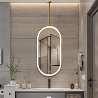 Smart LED Modern Stainless Bathroom Mirror Anti-Fog Dimmable Wall-Mounted Backlit Vanity Mirror with Sensor & Touch Switch