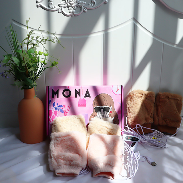 Usb-грелка для рук с электрическим подогревом, плюшевая, перезаряжаемая, зимние, для студентов, розовые перчатки для письма