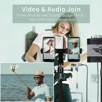 Mini micro d'enregistrement Audio vidéo Portable pour Iphone Android diffusion en direct microphones à col Lavalier sans fil multifonctionnels