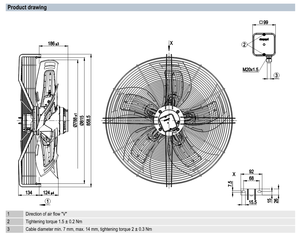 ebm-papst S6D800-CA01-01 800mm AC Axial Fan Heavy Duty Industrial Ventilation Cooling Fan for HVAC and Cooling Tower Systems - Product Image 3