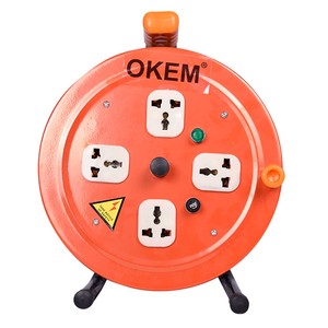 Prises UE <span class=keywords><strong>4</strong></span> voies Rallonge électrique rétractable 25/50/100m enrouleur de câble - Product Image 2