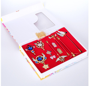 Collar de Joyería de Anime <span class=keywords><strong>Cardcaptor</strong></span> <span class=keywords><strong>Sakura</strong></span>, Accesorios, Varita Mágica, Caja de Regalo, Llavero - Product Image 4