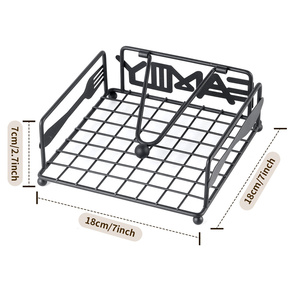Restaurant Cafe Metalen Tafel Servet Houder Chroom Draad Papier Collectie Servet Houder Metalen Tissue Doos - Product Image 6