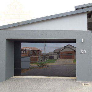 Porte de <span class=keywords><strong>garage</strong></span> moderne en verre sans cadre isolé électronique 9x8 / 8x7 / 12x7 / 9x7 pour maison - Product Image 4
