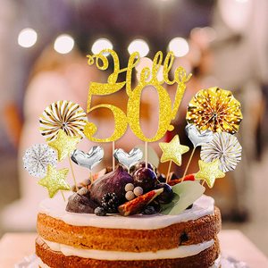 Set <span class=keywords><strong>de</strong></span> Adornos para <span class=keywords><strong>Pastel</strong></span> <span class=keywords><strong>de</strong></span> <span class=keywords><strong>18</strong></span>.º Aniversario para Niños y Niñas, 20 Piezas, Decoraciones <span class=keywords><strong>de</strong></span> <span class=keywords><strong>Pastel</strong></span> Ecológicas con Brillo Dorado, Velas - Product Image 5