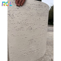 RCL Pierre Flexible Porcelaine Douce Feuille D'argile Modifiée Travertin Revêtement Extérieur Placage D'argile Modifiée Pierre Douce