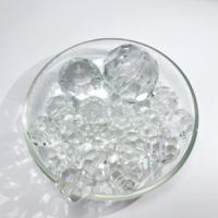15mm 20mm 30mm 40mm 50mm lustre couleur prisme clair facettes diamant suspendus boules de verre cristal avec trous