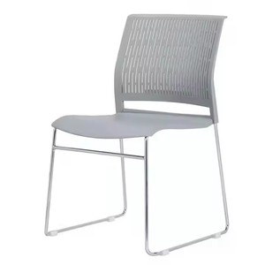 Chaises empilables de conférence en plastique de style moderne avec pieds en métal, chaise visiteur pour bureau avec couleurs OEM - Product Image 5