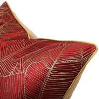 Nouvelle housse de coussin décorative de luxe haut de gamme rouge, taie d'oreiller géométrique pour canapé, lit, coussin de canapé, housses de coussin 50x50 45x45