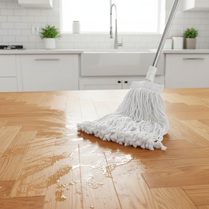 Mopa Húmeda de Microfibra Gizmop 375 Gr, con Bucle de Algodón, para Parquet y Madera Real, Autoescurrible, de Rápida Absorción, Sostenible y Antibacteriana - Product Image 3