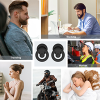 Bouchons d'oreilles en silicone personnalisés avec logo pour le sommeil SNR 23DB |   Bouchons d'oreilles réutilisables anti-bruit pour dormeurs latéraux, protection auditive CE EN352