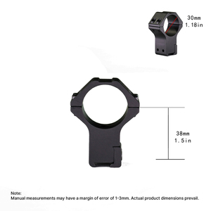 Anneaux de montage BANGBANG - Anneaux de montage 30 mm à double vis pour rail de 11 mm, hauteur centrale de 1,5 pouce (noir) - Product Image 5