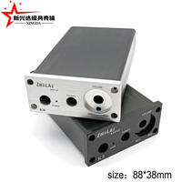 Boîtier d'amplificateur de casque en alliage d'aluminium 88x38mm, panneau frontal usiné CNC pour module récepteur audio numérique HiFi